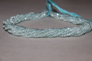 Cuentas Rondelle facetadas de Aguamarina azul de excelente calidad AAA, hebra de 4-4,25mm y 13 pulgadas para fabricación de joyas, piedras preciosas naturales - Product Image 4