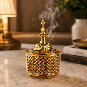 Solid Brass Bakhoor Burner Arabic Oud Incense Burner Decorative Incense Holder Home Fragrance Decor Ramadan <b>Eid</b> <b>Gift</b> - Product Image 4
