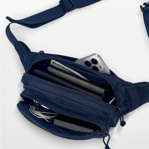 Sac banane unisexe léger en toile avec fermeture éclair, fabriqué directement en usine, nouvelle mode tendance, imperméable pour l'extérieur - Product Image 2