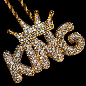 Pendentif Couronne de Roi Diamanté S925 Argent Certifié IGI, Pendentifs et Breloques Hip Hop, Bijoux Diamant Rond Brillant - Product Image 4