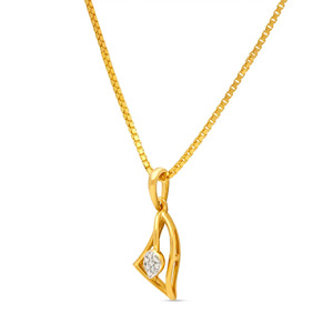 สร้อยคอจี้เพชรทรงหยดน้ำแบบมินิมอลลิสต์ - Product Image 1