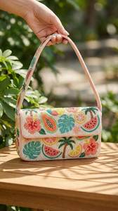 Bolso Étnico Bordado con Cuentas para Mujer, Bolso de Hombro con Bordado Floral Premium, Bolso de Mano Elegante Hecho a Mano con Cuentas Florales, Estilo Bohemio - Product Image 5