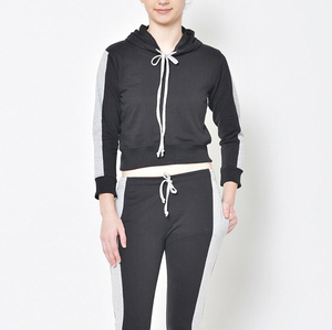 Women Custom Tracksuit Set Two Piece Crop <b>Hoodie</b> Jogger Pants Sportswear Athletic Outfit Fashion Activewear Set Formal Front - Product Image 1