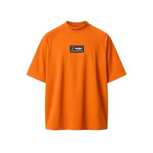 T-shirt unisexe personnalisé en coton tricoté épais 250 g/m² 100 % coton, style vintage, écologique, coupe oversize, épaules tombantes, délavage clair rose foncé - Product Image 5