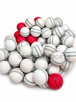 Ballons de cricket en cuir blanc et rose de 156 g pour clubs, personnalisables avec logo, promotionnels, vente directe usine