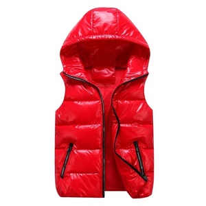 Chaqueta de Plumón sin Mangas para Hombre, de Lona Transpirable, Ecológica, Cálida para Invierno, con Bolsillos, Impermeable, Roja y Negra, para Otoño - Product Image 6