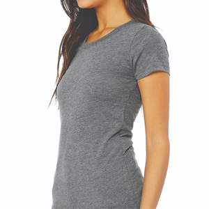 T-shirt à manches courtes en jersey décontracté pour femme, 100% coton peigné et filé en anneau Airlume, 32 Single, 4,2 oz, Asphalt - Product Image 5