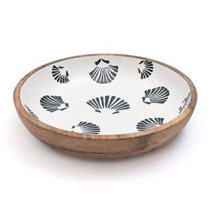 Tazón de madera natural personalizado de gran venta con estampado de esmalte para el hogar, tazón redondo de madera para servir en la cocina - Product Image 6