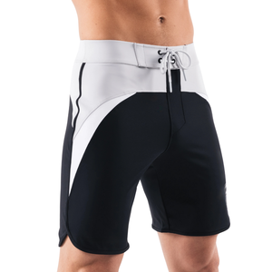 Shorts de bain pour hommes, séchage rapide, extensibles, design color block, pour la compétition, le surf, la plage, les sports nautiques, logo personnalisé OEM - Product Image 5