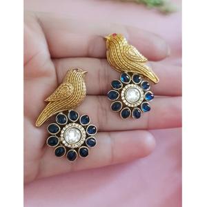Elegantes Pendientes de Moissanita de Primera Calidad en Latón Chapado en Oro para Mujer, Ideales para Fiestas Nocturnas - Product Image 1