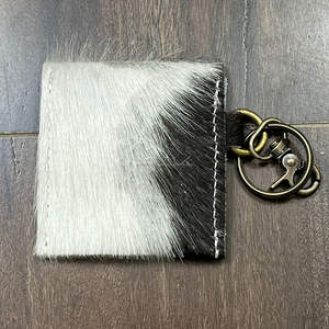 Porte-monnaie en cuir de vachette fait main avec bouton-pression et porte-clés, mini portefeuille en cuir véritable, accessoire de mode, vente chaude - Product Image 6