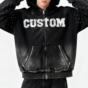 Ropa Deportiva Profesional Transpirable, Impermeable, de Secado Rápido, Sudadera con Capucha de Material Sólido con Impresión Personalizada para Hombre, Primavera - Product Image 1