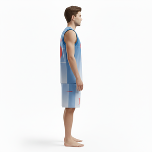 Men Basketball Uniform Quick Dry Sleeveless Jersey <b>Set</b> Custom Sublimation Basketball Short Team Uniform with Custom Name - Product Image 4