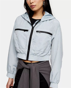 Chaqueta Corta de Nailon Personalizada para Ropa Deportiva, Cortavientos Ligera, Impermeable, para Correr y Deportes al Aire Libre - Product Image 5