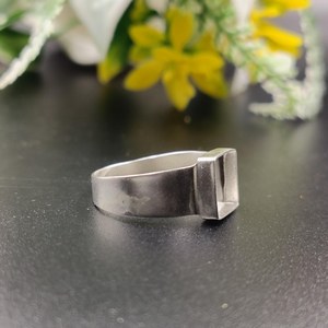 Bague en argent sterling 925 avec monture carrée de 8 mm pour cabochon, idéale pour la création de bijoux DIY et la personnalisation - Product Image 5