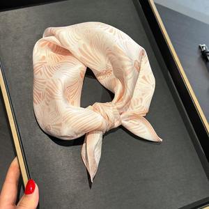 Luxury Womens Spring Adult <b>Square</b> <b>Scarf</b> Digital Geometric Print Breathable Soft Smooth Neck Head Hair Bandana Fashion - Product Image 2