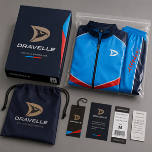 Baseball Training Uniform Set Full <b>Zip</b> Warmup Jacket With Tapered Ankle Pants Athletic Team Sportswear Bulk - Product Image 5