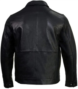 Veste streetwear pour homme en cuir véritable OEM, avec garniture en fourrure, doublure Sherpa, emplacements de logo personnalisables, design respirant - Product Image 1