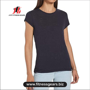 Women's Slim Fit O-Neck Short Sleeve <b>T</b>-<b>Shirt</b> Solid Color Breathable Knitted Polyester Casual Wear Spring Summer - Product Image 1