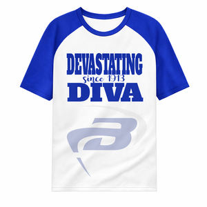 Camiseta Casual de Manga Raglán con Bordado de la Hermandad Delta Sigma Theta, Camiseta DST Sorority - Product Image 1