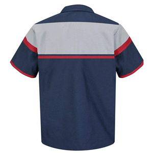 Chemise de travail personnalisée pour mécanicien |   Chemise de travail à manches courtes pour homme avec nom et logo |   Vêtements de travail pour atelier de réparation automobile |   OEM - Product Image 2
