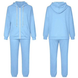 Conjunto Deportivo de 2 Piezas para Mujer, Transpirable, con Cierre, para Gimnasio, Running y Entrenamiento, Color Sólido, 100% Algodón, Casual, OEM ODM - Product Image 1