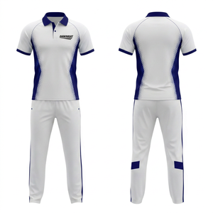 Unisex Adult <b>Cricket</b> Uniform Set-Lightweight Breathable 100% Polyester Polo Shirt & Trouser Unlimited Sublimation Design Options - Product Image 2