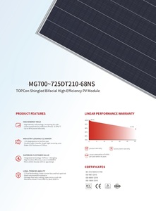 แผงโซลาร์เซลล์แบบ N-Type Half Cell Bifacial รุ่น MG700~725DT210-68NS ประสิทธิภาพ 23.71% พร้อมการรับประกัน 30 ปี - Product Image 3