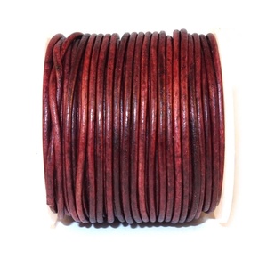 Cordons ronds en cuir vintage 1mm à 8mm résultats de bijoux à bricoler soi-même pour bracelets et colliers 5mm 3mm 10mm tailles artisanat personnalisé faisant - Product Image 1