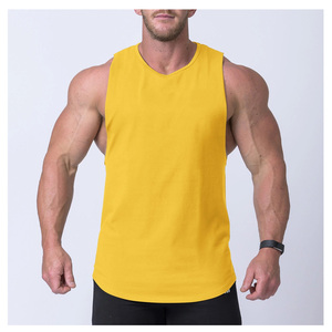 Débardeur d'été en polyester de marque EM pour hommes, gilet de gymnastique décontracté pour les entraînements de musculation, décoration d'impression lavée par compression de grande taille - Product Image 1