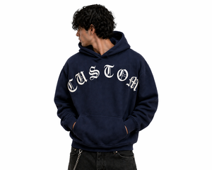 Sudadera con Capucha Larga de Invierno para Hombre, Corte Regular, Bordado Personalizado, Forro Polar Grueso de 400g, Estilo Gótico - Product Image 4