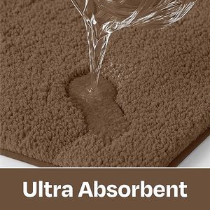 Tapis de salle de bain de luxe personnalisé, tapis de bain en microfibre extra doux et absorbant, tapis de bain antidérapant en fourrure moelleuse - Product Image 3