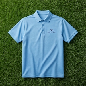 Camiseta Polo Azul Claro Personalizada para Hombre, Manga Corta, Ropa Deportiva de Golf, Uniforme de Trabajo, Fabricante Mayorista OEM ODM - Product Image 6