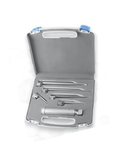 Ensemble de laryngoscope LED Miller à 5 lames droites en acier inoxydable, équipement professionnel d'intubation des voies respiratoires, équipement de diagnostic vétérinaire - Product Image 3