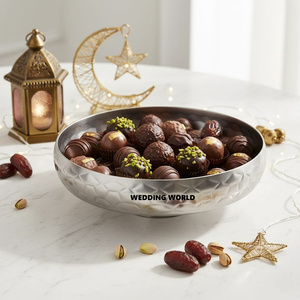 Dernière collection Ramadan, bol à chocolat brillant plaqué nickel, bol à bonbons de qualité supérieure, bol à chocolat décoratif - Product Image 6
