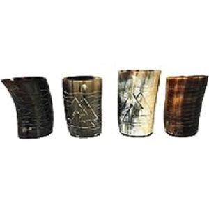 Vaso de Cuerno Natural para Beber, Hecho a Mano, de Marca de Lujo, Personalizado, con Acabado Pulido, Estilo Vikingo - Product Image 1