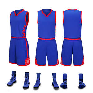 Uniforme de Baloncesto Azul Transpirable de Talla Grande, Logotipo Personalizado, Tela de Poliéster, Diseño Personalizable, Características Antibacterianas - Product Image 4