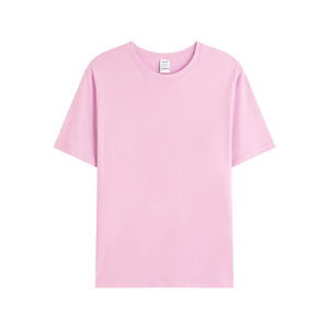 Camiseta de Manga Corta para Hombre, Cuello Redondo, Color Rosa, Corte Regular, Estilo Casual, Tejido de Punto, 100% Algodón - Product Image 1