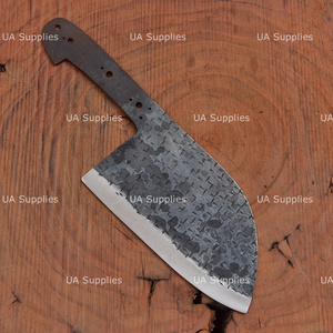 Hoja de cuchillo de chef DIY de espiga completa, forjada a mano, de acero de alto carbono 1095, 55 HRC, para cuchillo corta huesos, tipo cuchilla de carnicero, en bruto para fabricación de cuchillos, OEM - Product Image 2