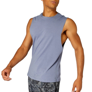 Débardeur de sport côtelé moulant sexy pour homme, personnalisable avec logo, 95% coton 5% élasthanne, vente en gros - Product Image 1
