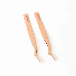 Pince à cils en acier inoxydable de haute qualité, outil de précision antistatique durable pour la pose de faux cils - Product Image 3