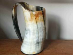 ZNZ CRAFT ZNZ-HM-305 Tasse à bière et à vin en corne de buffle écologique style Viking, tasses à café personnalisées en corne, prix bas pour les fêtes - Product Image 3