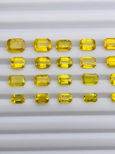 Saphir Jaune Naturel Taille Émeraude 37 Pièces Pierre Précieuse 39,37 carats Certifié IGI Qualité AAA Lueur Belle Couleur pour la Fabrication de Bijoux - Product Image 2