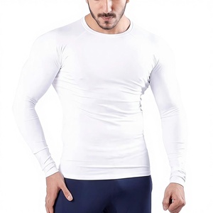 T-shirt de compression à manches longues pour homme de haute qualité, tricoté, respirant, séchage rapide, soutien musculaire élastique, OEM ODM Marque privée - Product Image 1