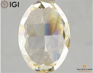Bague solitaire spéciale avec diamant ovale de 3,01 carats, certifié IGI, clarté VS2, jaune vif fantaisie, cultivé en laboratoire par CVD - Product Image 3