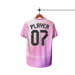 Men's Custom Sublimated Soccer Jersey 100% Polyester Breathable Mesh Quick Dry Short Sleeve Team Uniform Front <b>Logo</b> Printed - Product Image 5