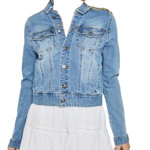 OEM Manufacturer Plus Size Wholesale Custom <b>Long</b> Stretch <b>Denim</b> <b>Jacket</b> for Women Winter Cotton Jean <b>Jacket</b> <b>Denim</b> <b>Jacket</b> - Product Image 6