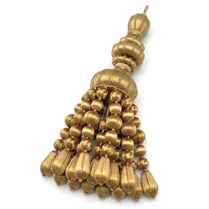 Fabricant OEM – Pompon métallique doré fait main, qualité supérieure, garniture durable en fil de bouillon - Product Image 1