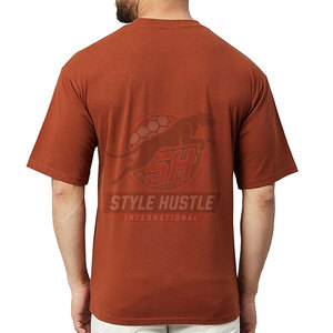 Diseña tu propio logotipo impreso en camisetas extragrandes para hombre, 100% algodón, corte holgado, ropa informal, último diseño, camiseta extragrande para hombre - Product Image 2