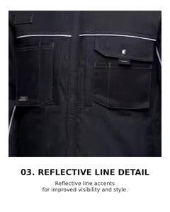 Chaqueta de Trabajo Acolchada de Mezclilla Negra para Hombre |   T-BUC TJS-301J OEM/ODM Marca Coreana - Product Image 5